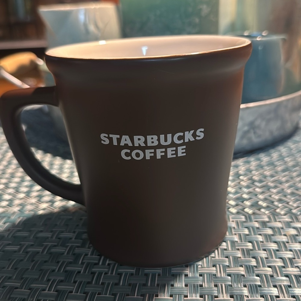 VINTAGE 2008 Starbucks Coffee Mug Cup Chocolate Brown